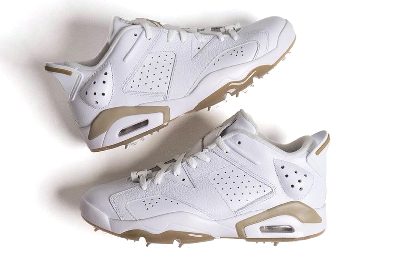 エアジョーダン 6 ローのゴルフモデル"ホワイト/カーキ "で登場か Air Jordan 6 Low Hits the Links in "White/Khaki" DV1376-100 Release Info golf shoes dj khaled jordan brand michael jordan green golf course golf shoes nike swoosh clean white