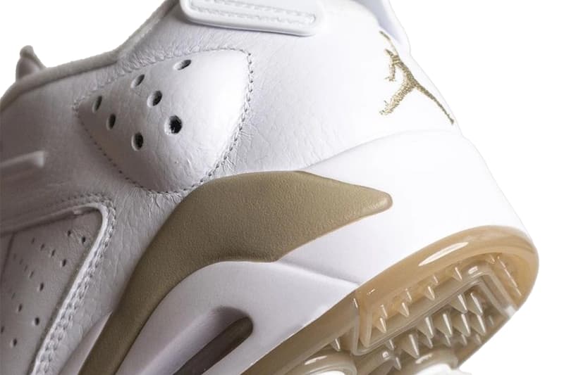 エアジョーダン 6 ローのゴルフモデル"ホワイト/カーキ "で登場か Air Jordan 6 Low Hits the Links in "White/Khaki" DV1376-100 Release Info golf shoes dj khaled jordan brand michael jordan green golf course golf shoes nike swoosh clean white