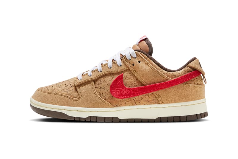 クロット x ナイキ コルク ダンクの公式ビジュアルをチェック clot nike dunk low cork release date info store list buying guide photos price 