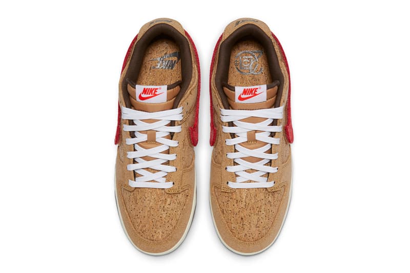 クロット x ナイキ コルク ダンクの公式ビジュアルをチェック clot nike dunk low cork release date info store list buying guide photos price 