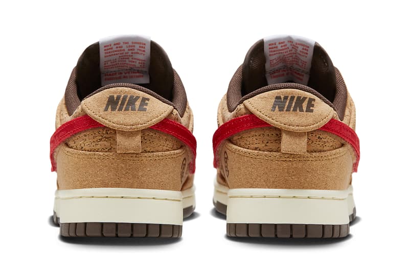 クロット x ナイキ コルク ダンクの公式ビジュアルをチェック clot nike dunk low cork release date info store list buying guide photos price 