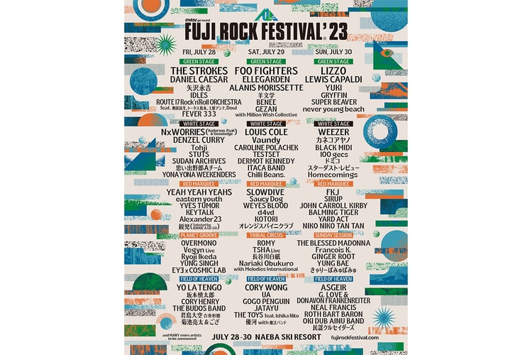 FUJI ROCK FESTIVAL ’23 の第6弾ラインナップが発表