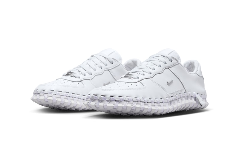 ジャックムス x ナイキ J フォース 1 の公式ビジュアルをチェック jacquemus nike j air force 1 low white woven release info date price air force 1 acg terra june 13 official image