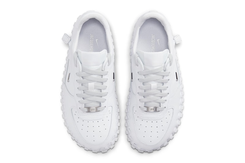 ジャックムス x ナイキ J フォース 1 の公式ビジュアルをチェック jacquemus nike j air force 1 low white woven release info date price air force 1 acg terra june 13 official image