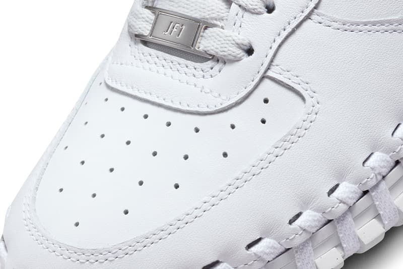 ジャックムス x ナイキ J フォース 1 の公式ビジュアルをチェック jacquemus nike j air force 1 low white woven release info date price air force 1 acg terra june 13 official image