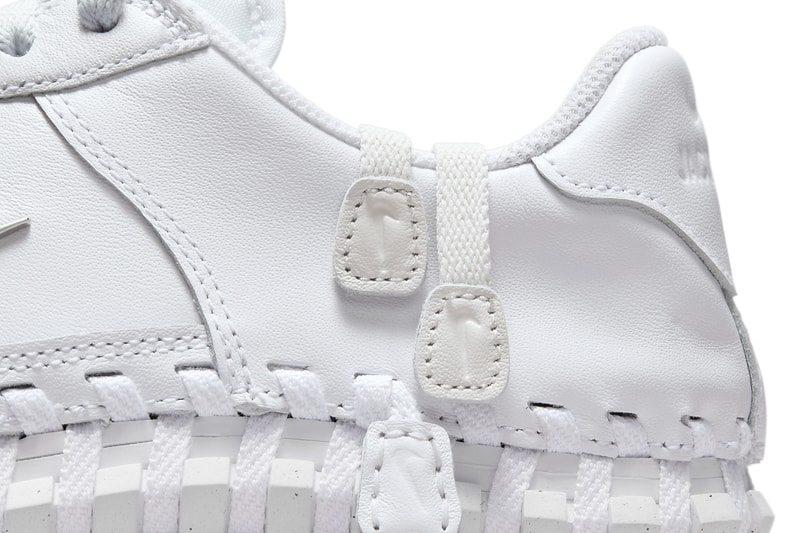 ジャックムス x ナイキ J フォース 1 の公式ビジュアルをチェック jacquemus nike j air force 1 low white woven release info date price air force 1 acg terra june 13 official image