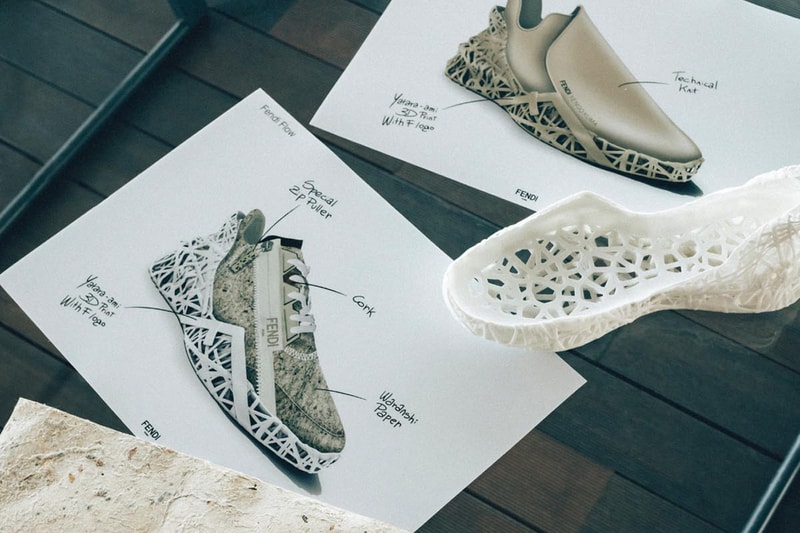 フェンディと建築家 隈研吾によるコラボアイテムにクローズアップ Kengo Kuma Fendi ss4 mens collection peekaboo baguette soft trunk flow sneakers release info