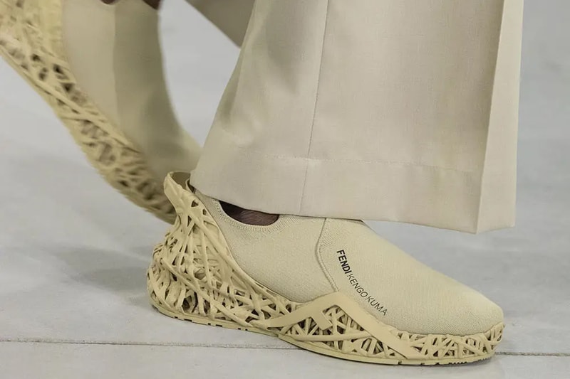 フェンディと建築家 隈研吾によるコラボアイテムにクローズアップ Kengo Kuma Fendi ss4 mens collection peekaboo baguette soft trunk flow sneakers release info