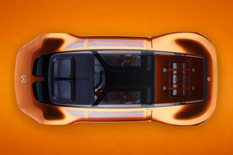 メルセデス・ベンツがC111を現代風にアレンジしたビジョン・ワンイレブンを発表 Mercedes Benz Vision One Eleven 111 Concept Gullwing Doors axial motors 1970s remake