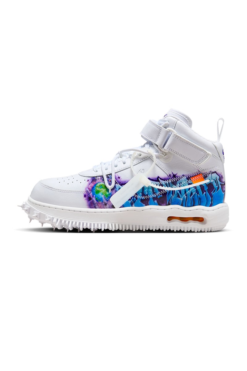 オフホワイト x ナイキエアフォース 1 ミッド “グラフィティ” がついに発売 off white nike air force 1 mid graffiti DE0500 100 release date info store list buying guide photos price