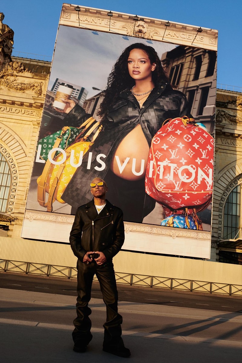 Pharrell Debuts His First Louis Vuitton Campaign Starring Rihanna LVMH menswear paris fashion week spring summer 2024 ss24 Pharrell Williams asap rocky creative director skateboard p