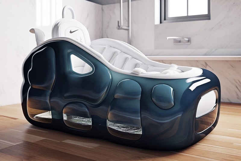 AI によって生成されたスニーカー風バスタブが話題に ai sneaker bathrubs nike jordan brand puma adidas