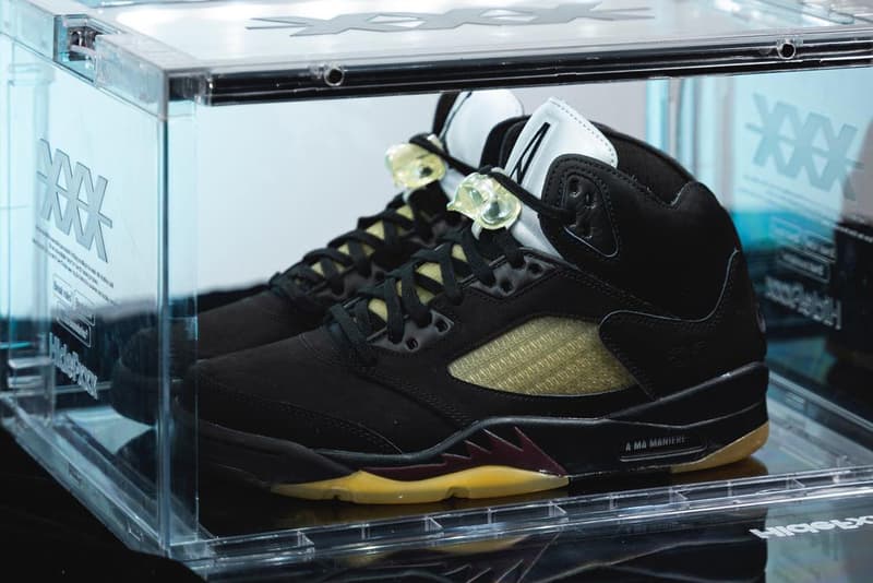 アマ マニエール x エアジョーダン 5 “ブラック” のディテールをチェック Detailed Look at the A Ma Maniére x Air Jordan 5 in "Black"