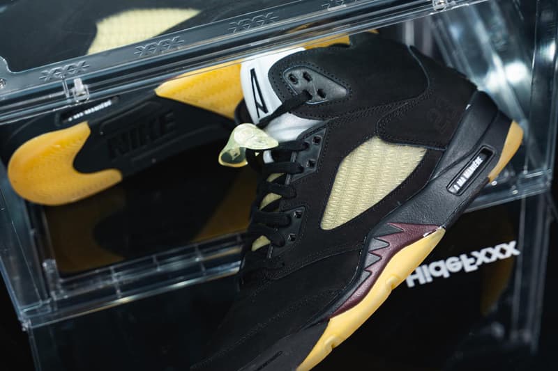 アマ マニエール x エアジョーダン 5 “ブラック” のディテールをチェック Detailed Look at the A Ma Maniére x Air Jordan 5 in "Black"