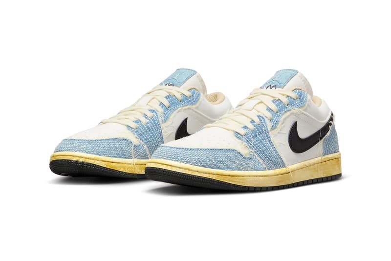 日本の伝統手芸である刺し子をフィーチャーしたエアジョーダン1“サシコ”が登場 Air Jordan 1 Low Sashiko Denim japanese craftmanship wabi sabi release info date price FN7670-493