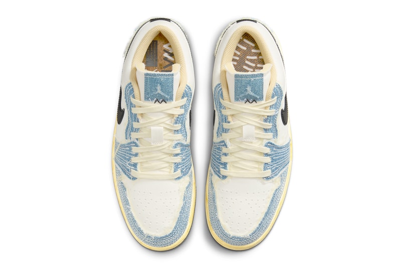 日本の伝統手芸である刺し子をフィーチャーしたエアジョーダン1“サシコ”が登場 Air Jordan 1 Low Sashiko Denim japanese craftmanship wabi sabi release info date price FN7670-493