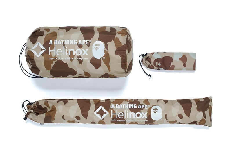 ベイプ®️のアウトドアレーベル ア キャンピング エイプとヘリノックスのコラボアイテムが登場 BAPE®️ A CAMPING APE®️ Helinox Collbo Item Release Info