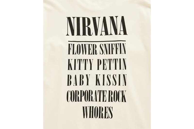 ブラームス ルーツストックからニルヴァーナをフィーチャーした ADAM ET ROPÉ 別注Tシャツが登場 blurhms ROOTSTOCK for ADAM ET ROPÉ EXCLUSIVE NIRVANA Print tee