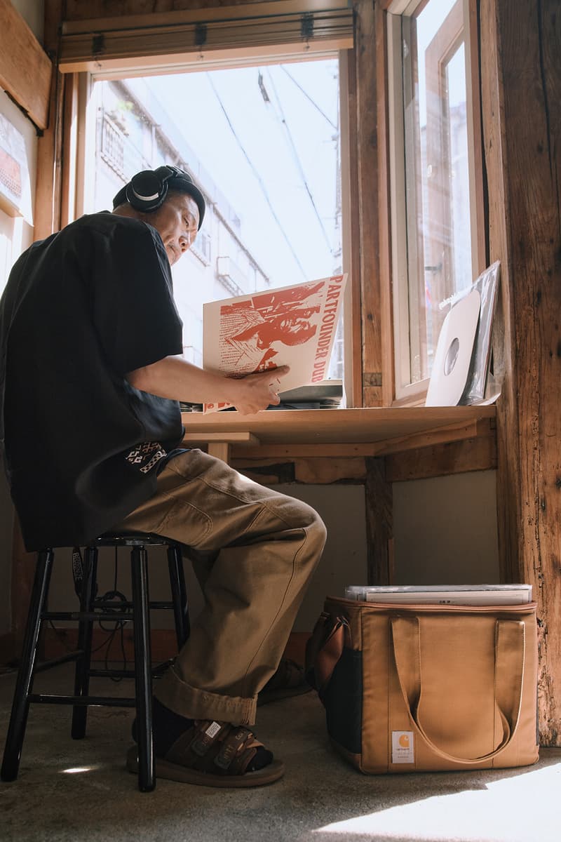 カーハート WIP x ラミダスによる“音楽”と“スケートボード”をテーマにしたコラボシリーズが登場 Carhartt WIP x RAMIDUS collab  DJ BAG Kickflip Bag release info