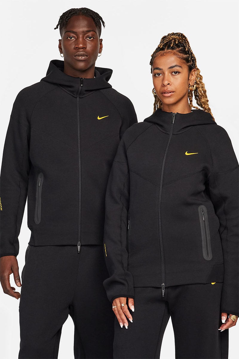 ドレイク手掛ける ノクタ x ナイキ テックフリースコレクションの発売日が決定 drake nocta nike tech fleece black crew hoodie open hem pant release date info store list buying guide photos price 