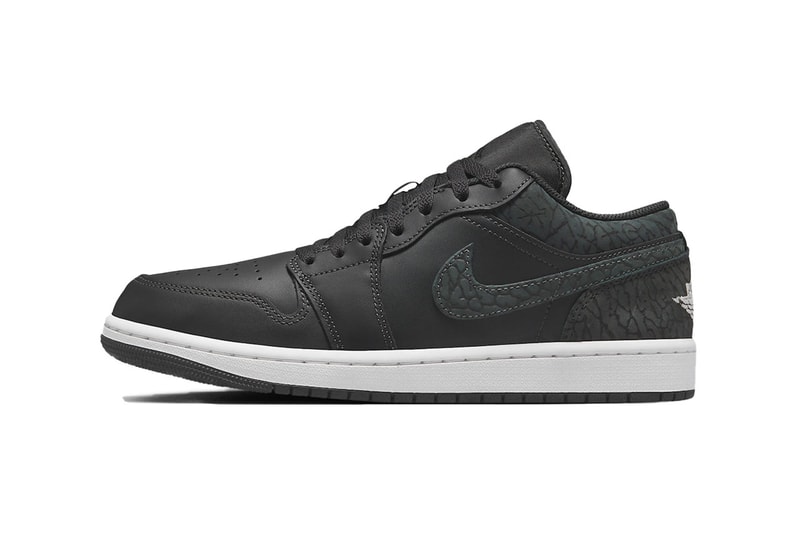 エア ジョーダン 1 ローからダークトーンのエレファント柄が特徴的なブラック エレファントが登場 Air Jordan 1 Low Black Elephant Release Info