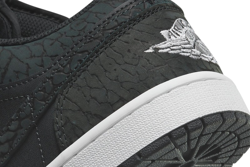 エア ジョーダン 1 ローからダークトーンのエレファント柄が特徴的なブラック エレファントが登場 Air Jordan 1 Low Black Elephant Release Info