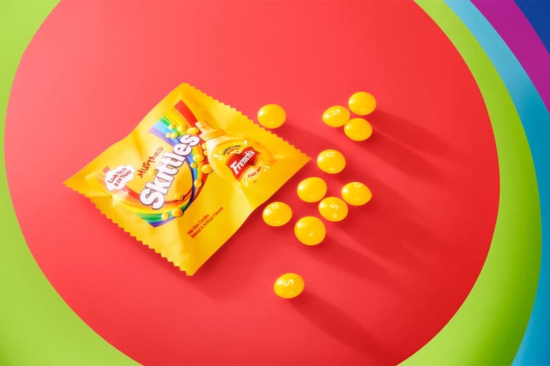 米定番ソフトキャンディ スキットルズ®︎にピリッと辛いマスタード味が誕生 French’s® Mustard Skittles Release Information details date candy sweet collaboration condiment