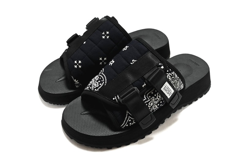 MIYAGIHIDETAKA x SUICOKE からバンダナ6柄をアソートで左右非対称に配置したサンダルが発売