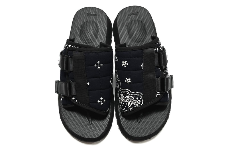 MIYAGIHIDETAKA x SUICOKE からバンダナ6柄をアソートで左右非対称に配置したサンダルが発売