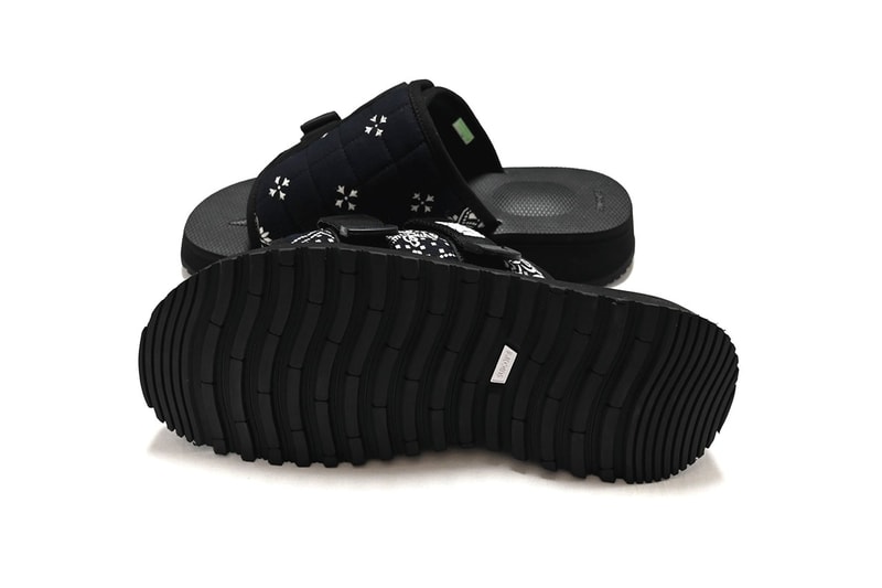 MIYAGIHIDETAKA x SUICOKE からバンダナ6柄をアソートで左右非対称に配置したサンダルが発売