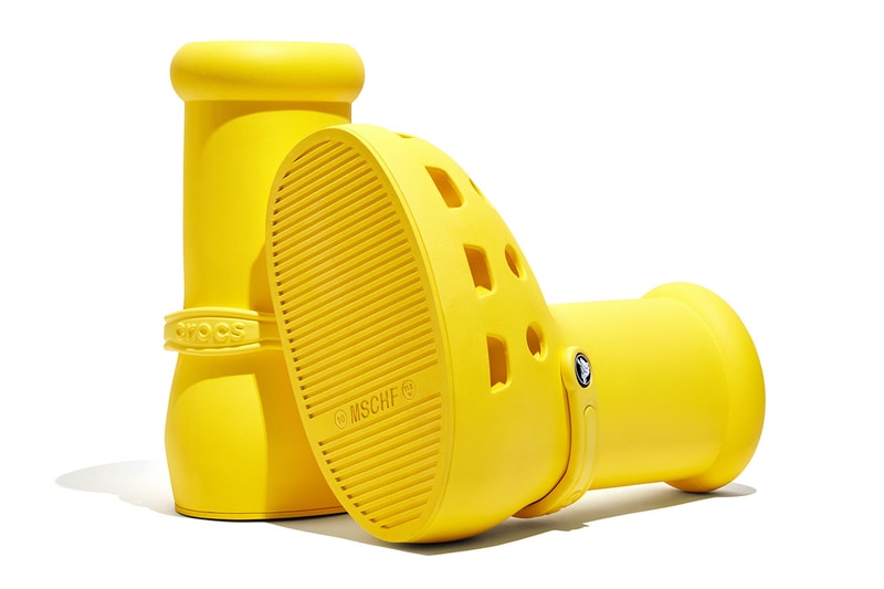 ミスチーフ x クロックスの発売情報が解禁 mschf crocs big yellow boots release date info store list buying guide photos price 