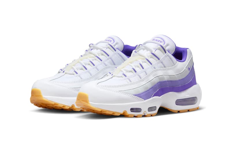 ナイキエアマックス95から夏らしい軽やかなグラデーションを纏った新色モデルが登場 Nike Air Max 95 Arrives With Purple Hues and Gum Soles DM0011-101 lakers colors los angeles white summer sneakers