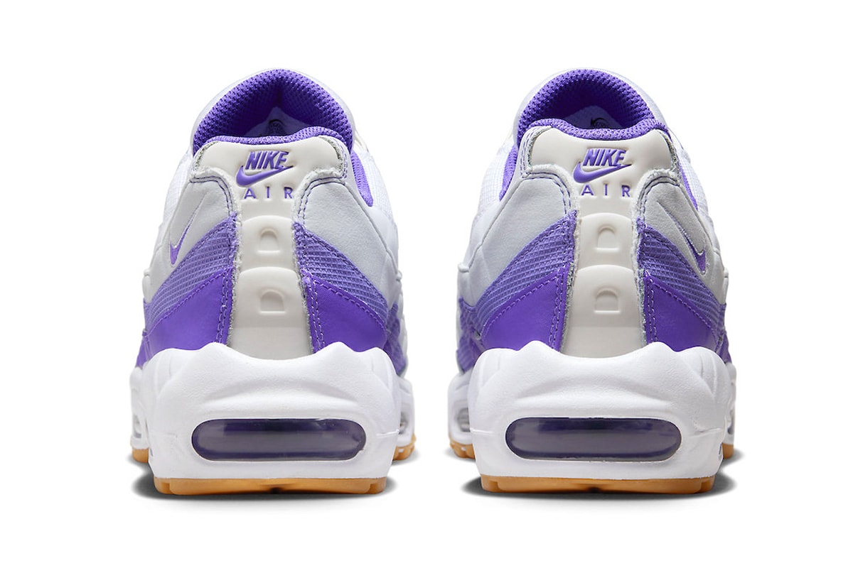 ナイキエアマックス95から夏らしい軽やかなグラデーションを纏った新色モデルが登場 Nike Air Max 95 Arrives With Purple Hues and Gum Soles DM0011-101 lakers colors los angeles white summer sneakers