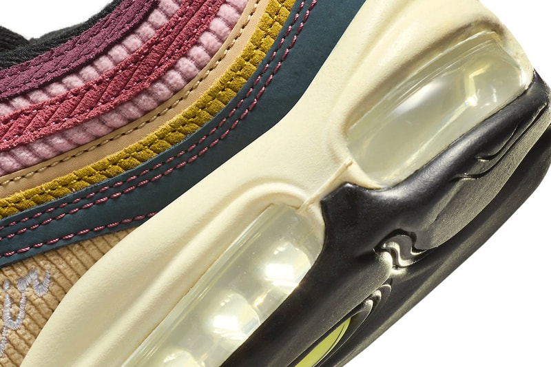 ナイキエアマックス  97 にマルチカラーのコーデュロイを採用した新作が登場 Nike Air Max 97 Arrives in Multi-Color "Corduroy" FB8454-300 swoosh release info