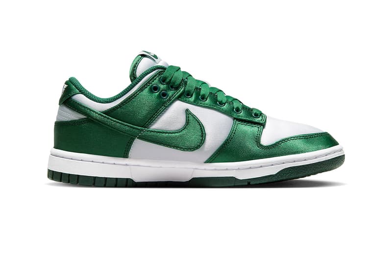 ナイキ ダンク ローからサテン素材を纏った華やかな新作 ミシガンステイト登場 nike dunk low michigan state satin DX5931 100 release date info store list buying guide photos price. 