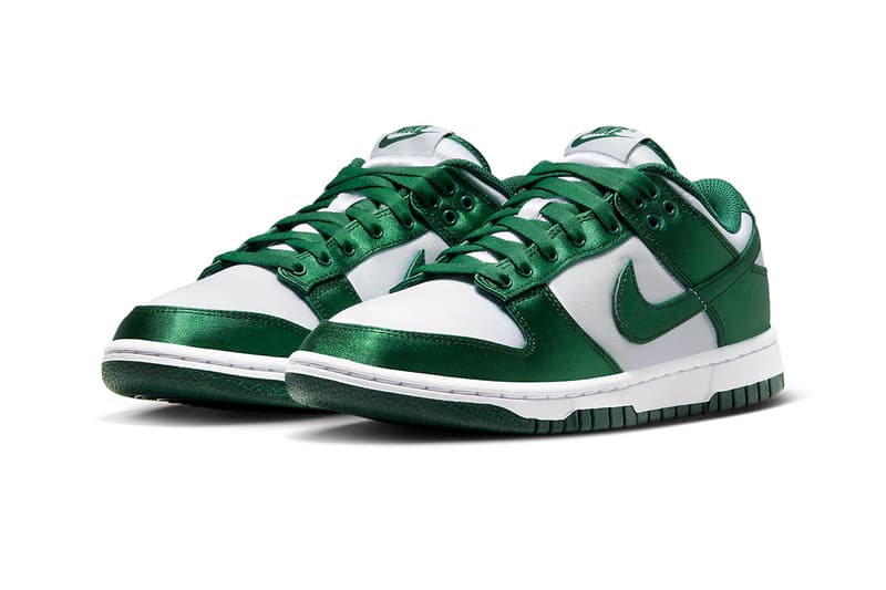 ナイキ ダンク ローからサテン素材を纏った華やかな新作 ミシガンステイト登場 nike dunk low michigan state satin DX5931 100 release date info store list buying guide photos price. 