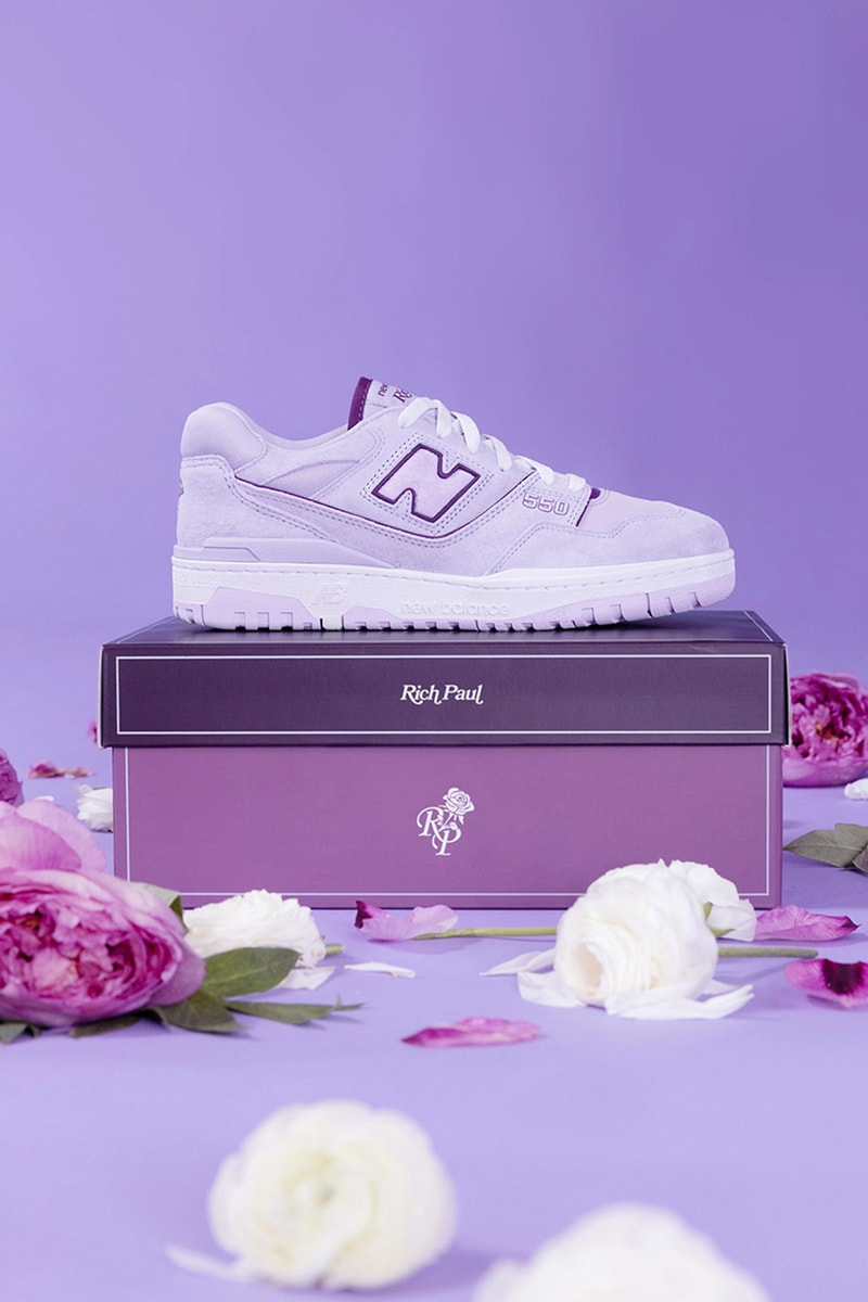 リッチ・ポール x ニューバランスによるコラボ550 & アパレルコレクションが発売 rich paul new balance 550 lavender release date info store list buying guide photos price forever yours lilac
