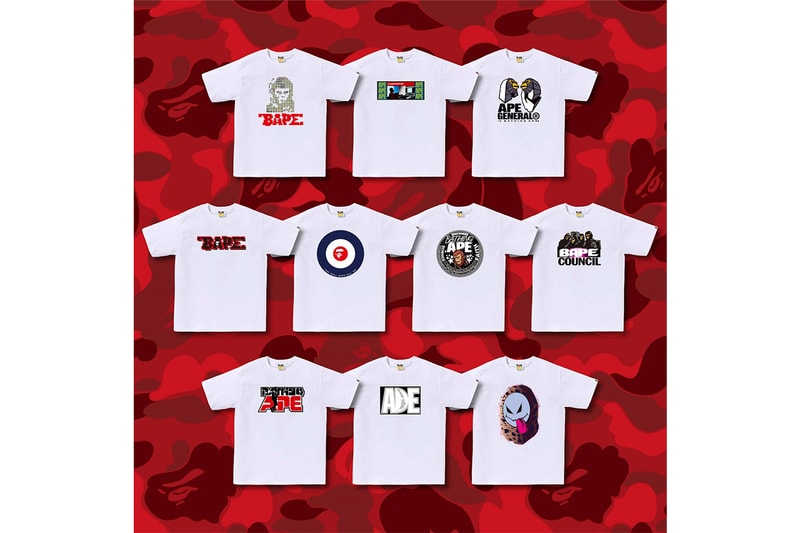 ベイプから90〜00年代の名作グラフィック Tシャツの復刻を含む限定アイテムが登場 A BATHING APE®️ exclusive items for by r release info rakuten fashion week
