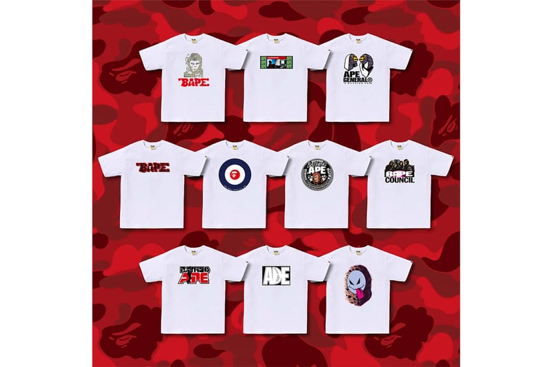 A BATHING APE®️ から90〜00年代の名作グラフィック Tシャツの復刻を含む限定アイテムが登場