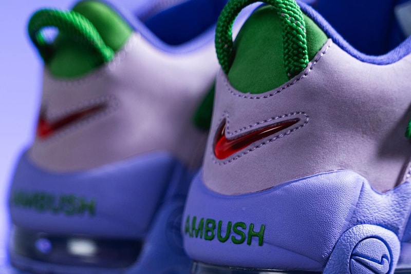アンブッシュ® x ナイキ エア モア アップテンポ ローの別カラー ライラックのディテールをチェック AMBUSH Nike Air More Uptempo Low Lilac Release Info date store list buying guide photos price FB1299-500