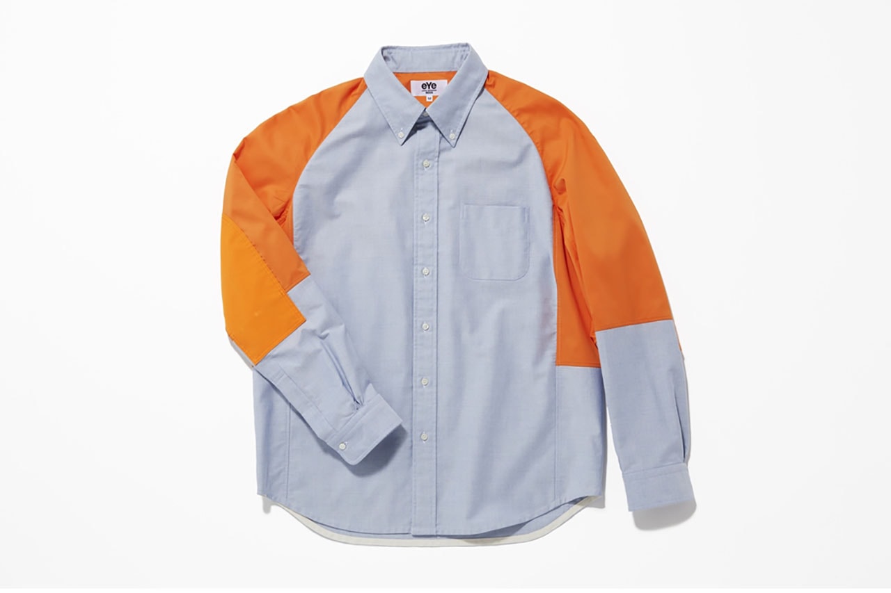 アイジュンヤワタナベマンxブルックスブラザーズによる最新コラボアイテムが発売 brooks brothers eye junya watanabe man navy blazer rider's jacket oxford shirt blue orange aw23 