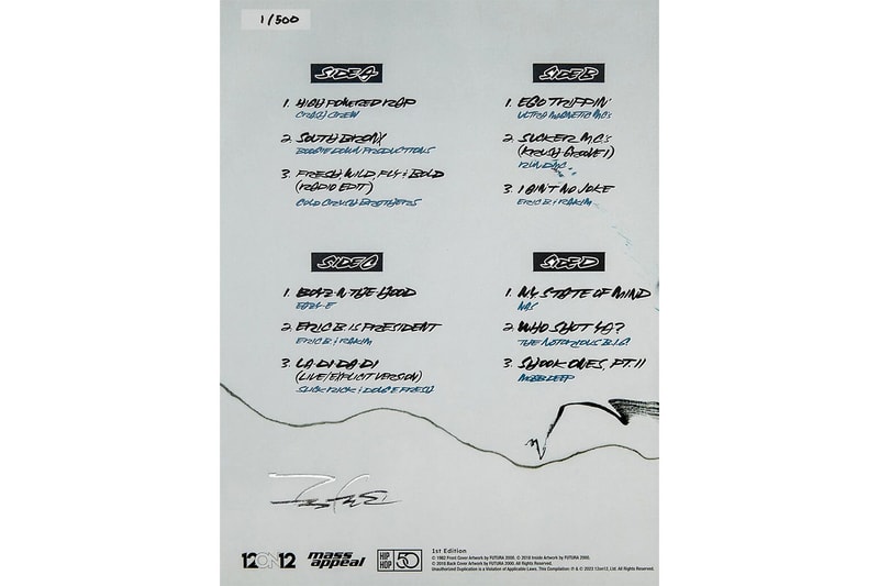 ナズ x フューチュラによるヒップホップ誕生50周年記念レコードが登場 Nas x Futura x hip hop 50 vinyl release info