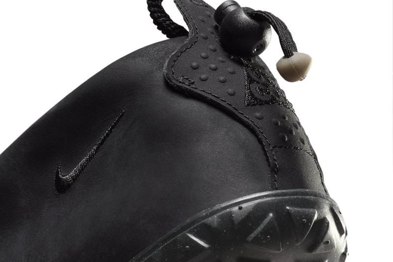 ナイキACGからオールブラック仕様の新作エアモックが登場 Nike ACG Air Moc Receives a "Black Leather" Treatment FV4569-001 Black/Black-Black-Black-Summit White