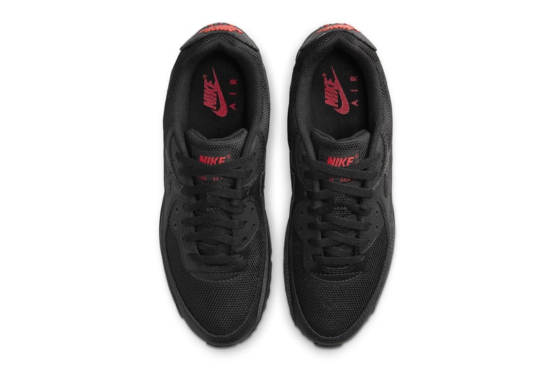 ナイキから暗闇で光るパーツを備えた新作エアマックス90が登場 Nike Air Max 90 "Black Reflective" Has Arrived DZ4504-003 release info swoosh stealthy all black sneaker