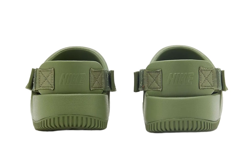 ナイキから調整可能なストラップを備えた新型サンダル カルム ミュールが登場 Nike Calm Mule Olive Black Grey Release Info