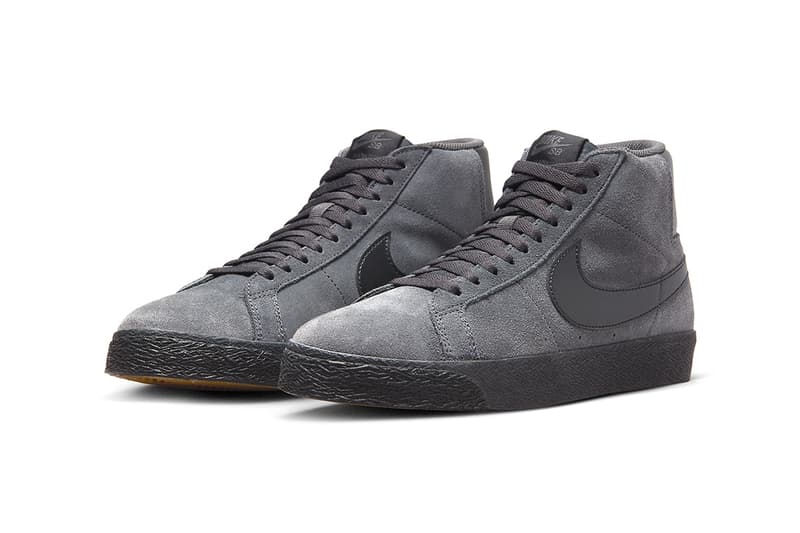 ナイキSBからヴィンテージ感漂うブレザーミッドの新作 アンスラサイト スエードが登場 Nike SB Blazer Mid Anthracite FD0731-001 Release Info