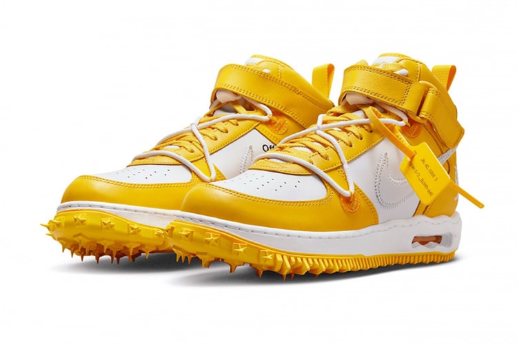 Off-White™ x Nike から最新コラボモデル Air Force 1 Mid SP “Varsity Maize” が登場