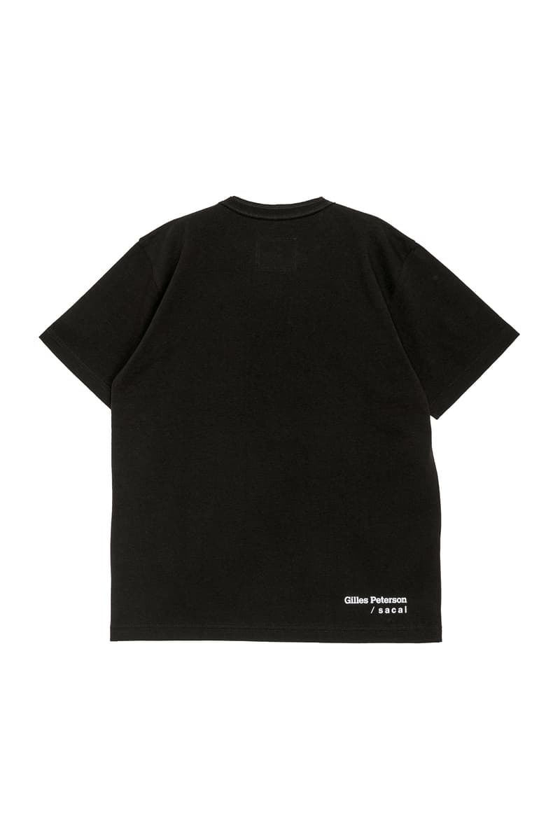 サカイからジャイルス・ピーターソンの来日ツアー記念Tシャツが発売 sacai  Gilles Peterson Still Searching for The Perfect Beat japan tour T-shirts release info