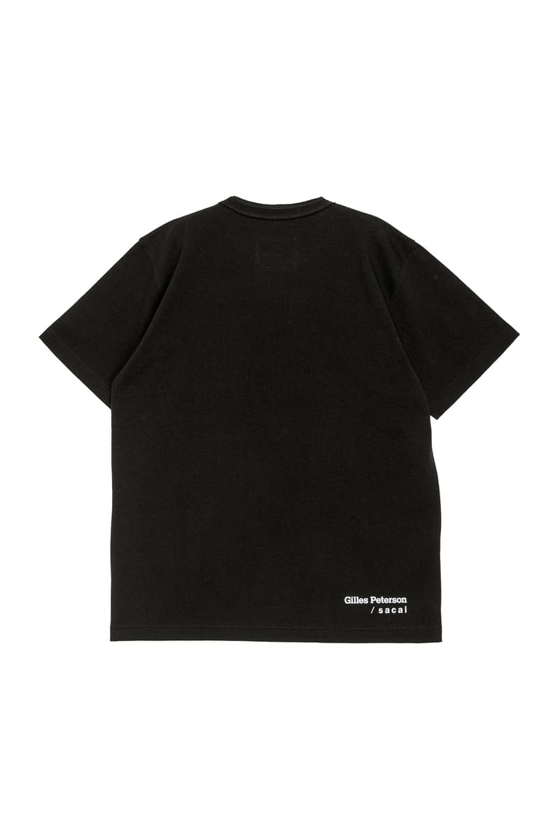 サカイからジャイルス・ピーターソンの来日ツアー記念Tシャツが発売 sacai Gilles Peterson Still Searching for The Perfect Beat japan tour T-shirts release info