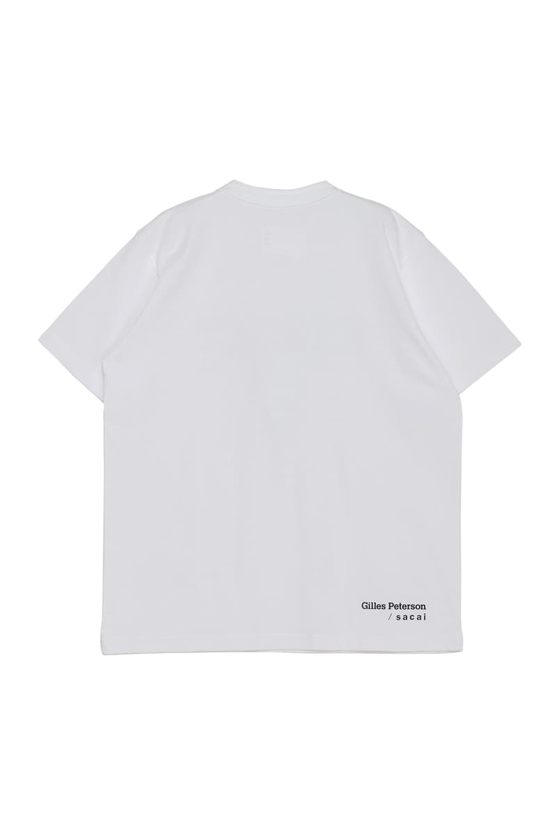 サカイからジャイルス・ピーターソンの来日ツアー記念Tシャツが発売 sacai  Gilles Peterson Still Searching for The Perfect Beat japan tour T-shirts release info